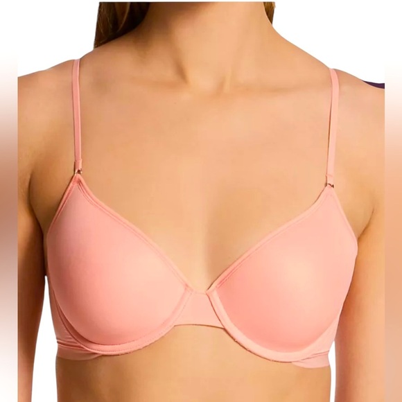 On Gossamer NWT Next to Nothing Micro T-Shirt Underwire Bra in Peach Pearl 36D - Picture 1 of 9